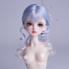 1/3 Scale gray blue princess curly wig