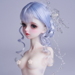 1/3 Scale gray blue princess curly wig