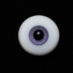 12-6mm Plaster eyes with purple pupil
